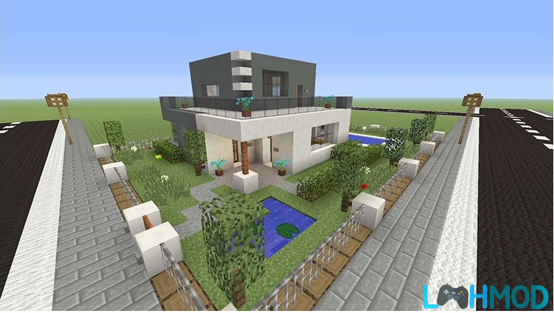 Xây nhà trong Minecraft Modpure